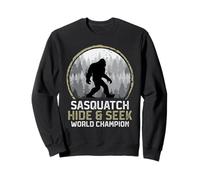 Sasquatch Hide & Seek Retro Vintage Bigfoot Men Women Funny Sudadera