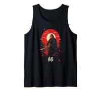 Sasquatch Samurai Warrior Arte japonés Envejecido Camiseta sin Mangas