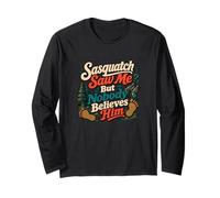 Sasquatch Saw Me Bigfoot Bosque Humor Manga Larga