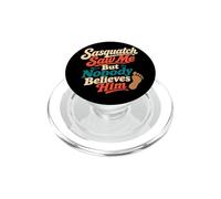 Sasquatch Saw Me Bigfoot Bosque Humor PopSockets PopGrip para MagSafe
