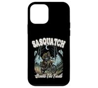 Sasquatch Scouts The Trails Funny Bigfoot Motocicleta de equitación Carcasa para iPhone 12 Mini