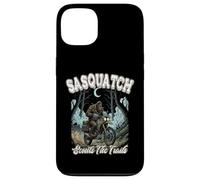 Sasquatch Scouts The Trails Funny Bigfoot Motocicleta de equitación Carcasa para iPhone 13