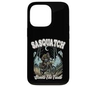 Sasquatch Scouts The Trails Funny Bigfoot Motocicleta de equitación Carcasa para iPhone 13 Pro
