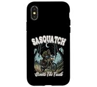 Sasquatch Scouts The Trails Funny Bigfoot Motocicleta de equitación Carcasa para iPhone X/XS