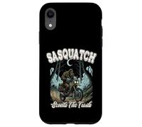 Sasquatch Scouts The Trails Funny Bigfoot Motocicleta de equitación Carcasa para iPhone XR