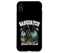 Sasquatch Scouts The Trails Funny Bigfoot Motocicleta de equitación Carcasa para iPhone XS MAX