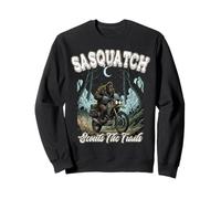 Sasquatch Scouts The Trails Funny Bigfoot Motocicleta de equitación Sudadera