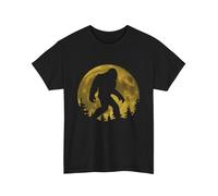 Sasquatch Shirt Bigfoot with Moon Bigfoot Believers Women Men Shirt Black XXL