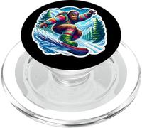 Sasquatch Snowboard Big-Foot Snowboarder Snowboard Lover PopSockets PopGrip para MagSafe