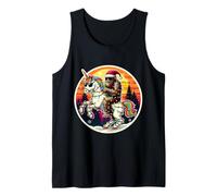 Sasquatch Unicornio Montando Pie Grande Pie Grande Feliz Navidad Camiseta sin Mangas