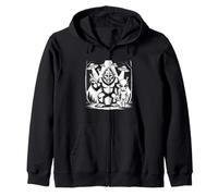 Sasquatch y Alien Peace Sign in The Forest Funny Meme Sudadera con Capucha