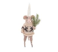 Sass and Belle - Decoración de fieltro con diseño de ratón de patinaje sobre hielo