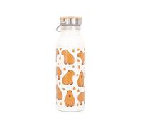 Sass & Belle Capybara - Botella de agua - Botella de acero inoxidable de 500 ml con bonito diseño de animales, aislada, para adultos o adultos, frasco de viaje de metal para bebidas calientes o frías