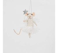 Sass & Belle Decoración Ratón Hada Whimsical, Fairy Tale Blanco,rosa Lana y Poliéster Navidad