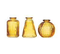 Sass & Belle Jarrones de vidrio amarillo - Juego de 3