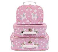 Sass & Belle Rainbow Unicorn (Set of 3) Geometrics Suitcases