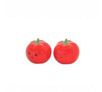 Sass & Belle Salero y pimentero de tomate, bonitos accesorios de cocina rojos para mesa de comedor o tocador, regalos peculiares para la casa