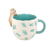 Sass & Belle Taza de nutria peeking - Novedosa taza de té y café regalo para ella o él - Bonita taza de cerámica para mamá, divertida taza de bebidas matutinas para el trabajo o el hogar coleccionable