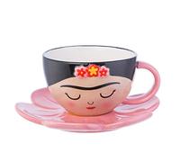 Sass & Belle XDC315 Taza con Plato Frida, Cerámica