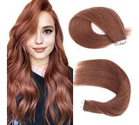 Sassina Extensiones de cabello humano semipermanente - 100% cabello humano real - Extensiones de cabello natural invisibles - 20 unids/lote - 45,7 cm - 50 g