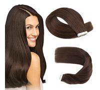 Sassina Tape in Extensiones de cabello humano marrón oscuro, 40 cm, sin costuras, extensiones de pelo natural, 50 g, 20 unidades, #2