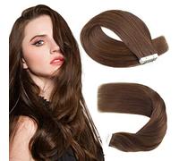 Sassina Tape in Extensions Remy - Extensiones de pelo Remy, capa de piel invisible, pelo humano grueso hasta las puntas, 20 unidades, 50 g, 35 cm
