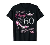 Sassy Classy 60 And Glamorous 60th Birthday Rosa Camiseta