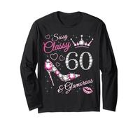 Sassy Classy 60 And Glamorous 60th Birthday Rosa Manga Larga