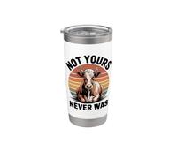 Sassy Cow Retro Sunset, Not Yours Never Was, Derechos de los animales Vaso térmico de acero inoxidable de doble pared