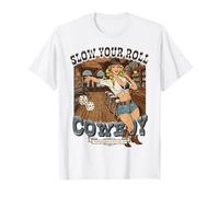 Sassy Cowgirl Bar Slow Your Roll Cowboy Sexy Dados Beber Camiseta