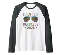 Sassy Girls Trip Barbados 2026 Vacay Swim Travel Matching Camiseta Manga Raglan