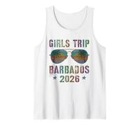 Sassy Girls Trip Barbados 2026 Vacay Swim Travel Matching Camiseta sin Mangas