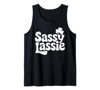 Sassy Lassie Shamrock - Irish Girl Quote St Patrick’s Day Camiseta sin Mangas