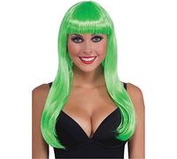 Sassy Neon Green Long Wig - One Size