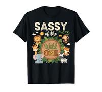 Sassy of The Wild One Safari Primer Cumpleaños Camiseta