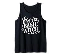 Sassy Sarcastic Don't Be Basic Witch Cita de Halloween para Mujer Camiseta sin Mangas