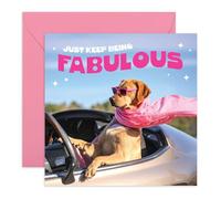 Sassy - Tarjeta de felicitación para mujer, diseño con texto en inglés "Keep Being Fabulous", lindo aliento para ella, amiga, hermana, madre, esposa, tía, novia, colega, mejor amiga, mejor amiga