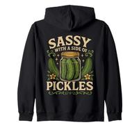 Sassy with A Side of Pickles Funny Pickle Pepino Amantes Sudadera con Capucha