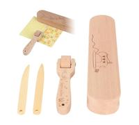 Sastre Clapper Juego de Claqueta de Sastre Claqueta de Madera para Aplanar Costuras con Rodillo de Costura Herramienta de Costura de Punta Herramienta de Costura de Claqueta para Acolchar, Planchar