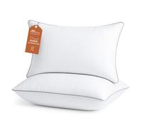 Sasttie Juego de 2 almohadas tamaño Queen, almohadas de cama para personas que duermen de lado, boca arriba y boca abajo, relleno alternativo de plumón certificado Oeko-Tex, calidad de hotel y lavable