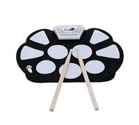 Sasuori Portátil Electrónico Enrolle Drum Pad Kit Silicio Plegable con el Palillo