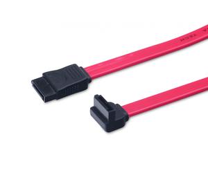 SATA connection cable, L-type F/F, 0.5m, 90ø l-angled - straight, SATAII/III, re