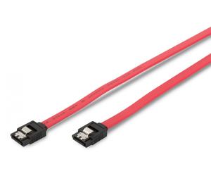 SATA connection cable, L-type, w/ latch F/F, 0.5m, straight, SATA II/III, re