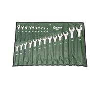 SATA ST09027SJ Juego de Llaves Combinadas Métricas de 23 Piezas, Pulidas, de 6 mm a 32 mm, con Extremos de Caja Desplazados y Rollo de Herramientas Duradero