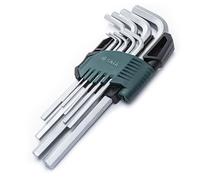 SATA ST09107ASJ Juego de Llaves Hexagonales Métricas de 9 Piezas con Brazo Largo, 1,5 mm - 10 mm, con Estructura de Acero de Aleación y Carrito de Almacenamiento