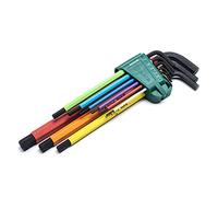 SATA ST09107CHBSJ 9 Piezas Juego de Llaves Hexagonales de Óxido Negro Extra Largas de La Serie Color