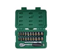SATA Tools Juego de Vasos BoltBiter 1/4in y 3/8in para Tornillos Dañados, 23-Pz