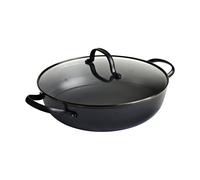 Satake Cacerola Satake de hierro fundido ligero con tapa de cristal 26 cm