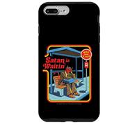 Satan is Waitin Devil Sarcastic Vintage Funny Adult Humor Carcasa para iPhone 7 Plus/8 Plus