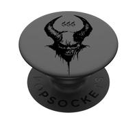 Satanás 666 Lucifer Cuernos Wicca Diablo Paganismo Brujería PopSockets PopGrip Adhesivo